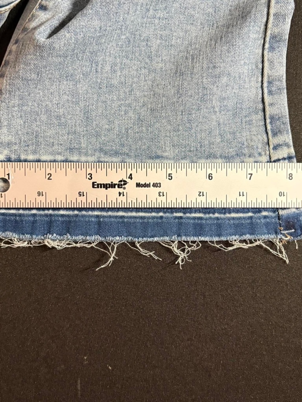 Nanette Lepore Light Blue Flare Jeans with Frayed Hem - Picture 10 of 11